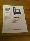 351-183231 18 Owner Craftsman Sears Nailer Rare Gauge Brad Manual 1995 351-183231 18 Owner Craftsman Sears Nailer Rare Gauge Brad Manual 1995