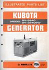 Gv3240sw 1986 Illustrated Generator Gv-3240 Nov Parts Kubota Manual Model
