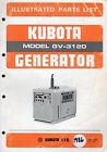 Gv-3120 1986 Illustrated Parts Kubota Manual Generator Nov Model