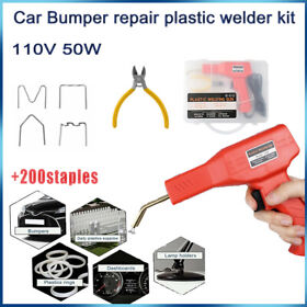 200staples 200 Staples Hot Stapler Car Bumper Fender Fairing Welder Gun Plastic Repair Kit