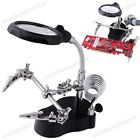 460123000361 Unbranded New Led Helping Hand Magnifier Soldering Iron