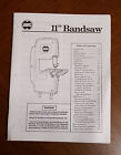 841547 List Smith 11 Update Bandsaw Parts Manual 0227 Shop Date 97 "