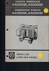 A5000 A4300 Parts Model Illustrated Generator Kubota Manual