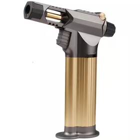 Adrinfly 744110538557 Zinc Gold Refillable Butane Torch Gun For Cooking Bbq Creme Brule Adjus