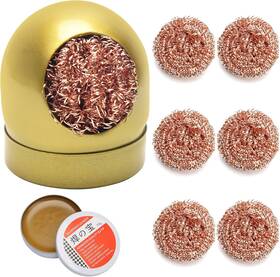 Ahier 445014438457 Soldering Iron Tip Cleaner Kit Solder Cleaning Brass With Holder So