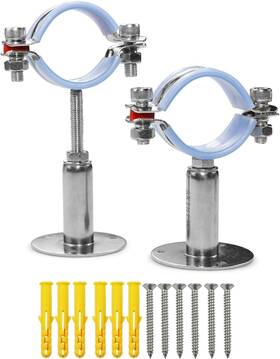 Strap6-6 Akihisa 2 Inch Wall Mount Ceiling Pipe 48-51mm 50 50mm Silver