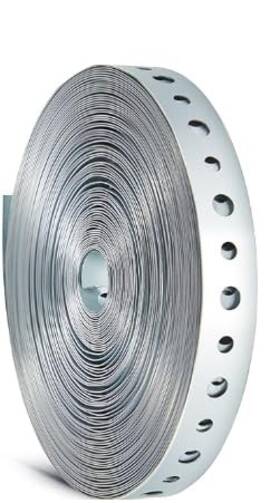 Akw 198168714935 Pipe Strap 3/4 Inch By 100 Ft 28 Gauge Metal Hanger Silver