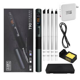 Alientek 762744384647 T90 Smart Soldering Iron 140w Pd3.0 Qc Fast Heating Digital Pen Wit