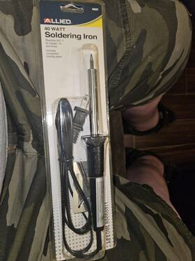 Allied 84527 Brand New 40 Watt Soldering Iron With Stand. For Tin Copper And Brass
