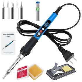 Anbes 975575932077 Soldering Iron Kit 90w 110v Fast Heat Up Lcd Digital With Cera