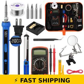 Jkh-us-xj021 Aobople 100w Adjustable Temperature Soldering Iron Kit 16 In 1