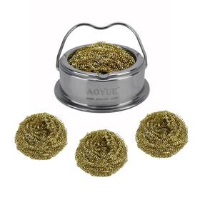 Aoty-98-3ref Aoyue Brass Coils Soldering Iron Tip Cleaner With 3 Refills Aoty-98-3ref Aoyue Brass Coils Soldering Iron Tip Cleaner With 3 Refills
