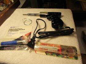 Gq30a Archer Radio Shack Pistol Grip Solder Iron With Stand 2 Rolls Of