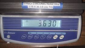 Ernicr-3 Arcos 3.6 Lbs Inconel Nickel Alloy Tig Welding Rods 1/16 Inch X 36 Aws A5.14