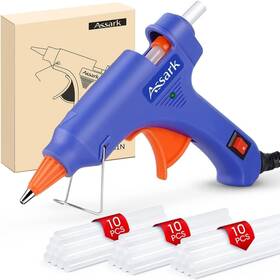 Assark 798038402049 Hot Glue Gun Kit With 30 Sticks 130mm X 7mm Fast Preheating Blue