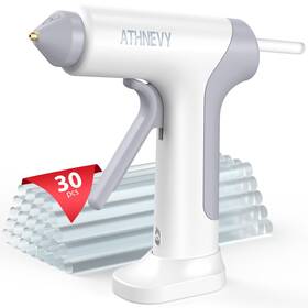Fa0401-jp Athnevy Cordless Hot Glue Gun 4v 10s Fast Preheat Usb-c 2000mah Battery With White