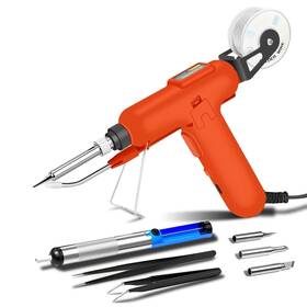 Aucanla 795847021683 Soldering Iron Kit 80w 110v Automatic Gun With Ceramic Heater 8-i Aucanla 795847021683 Soldering Iron Kit 80w 110v Automatic Gun With Ceramic Heater 8-i