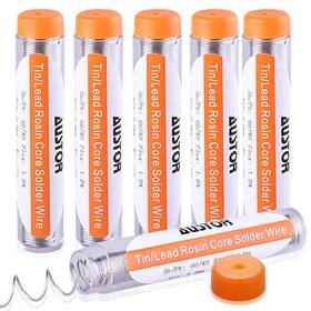 Austor 744759695154 6 Pack 60-40 Rosin Core Solder Wire Tin Lead Electrical Soldering Austor 744759695154 6 Pack 60-40 Rosin Core Solder Wire Tin Lead Electrical Soldering