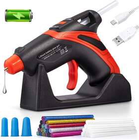 Belita Amy 883860374241 Cordless Hot Glue Gun Fast Preheating Kit With 30 Small Black And Red Belita Amy 883860374241 Cordless Hot Glue Gun Fast Preheating Kit With 30 Small Black And Red