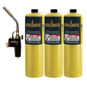 Bernzomatic 014045400152 Trigger Start Torch Ts 8000 3 Propane Gas Cylinders Map Pro 1