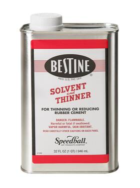 Bestine 089665002024 Solvent And Thinner For Rubber Cement Cleans Ink 32 Ounce Clear