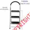 Bf-i4 Unbranded Step Ladders 3 Tread Wide Folding Iron Ladder Safety Rated 330 Lbs 074 702534725007 Bf-i4 Unbranded Step Ladders 3 Tread Wide Folding Iron Ladder Safety Rated 330 Lbs 074 702534725007
