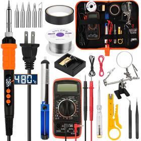 Biliple 758358555177 Soldering Iron Kit 90w Led Digital Solder Gun Adjustable