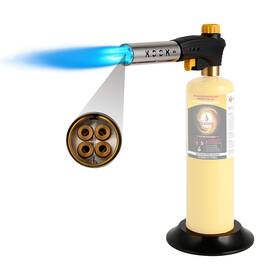 Blazeal 685457592478 Kookcook Propane Torch Head Quad-flame Blow Kit With Tank Base
