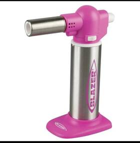 189-8010 Blazer Brand New Big Buddy Butane Refillable Turbo Torch - Pink