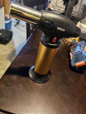 Mb-04 Blink Torch 6.25 Inches Flame Adjustable Gold Refillable Fast Shipping