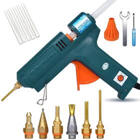 Boswell 638428426715 Full Size Hot Glue Gun 150 Watts With 6 Copper Set2 Nozzles