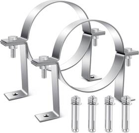 Rzx16 Btggrte 2 Pcs 6 Inch B Vent Wall Strap Round Gas Pipe Silver