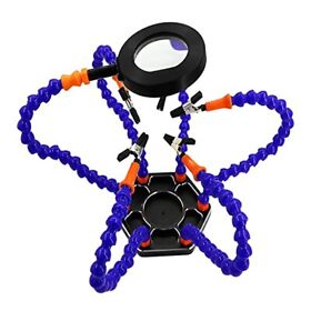 Case Creative Five Arms Helping Hands With Led Lighted Magnifier Soldering