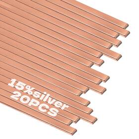 Bcup5 Cebrabounze 235482456614 20 Sticks Brazing Rods 15% Silver Solder Copper Phosphor Welding 0