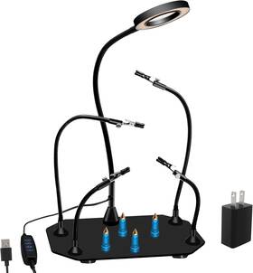 Nta-7wa-xgn Chanseon Magnetic Soldering Station Helping Hands Third Hand With 3x Magnifying Glass