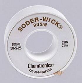 Chemtronics 785533841831 50-5-25 Soder-wick Rosin Desoldering Braid 0.145in/3.7mm 25ft By