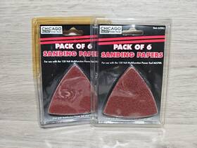 Chicago Electric 65985 12 Sanding Papers Power Tools Multi Tool Sander #65985 2 6packs
