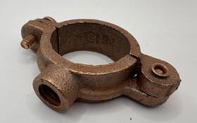 Clamptitan 662747843922 Hinged Split Ring Pipe Hanger Copper Plated 1-1/4 Inch 5-pack