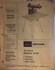 Craftsman 10 Radial Manual