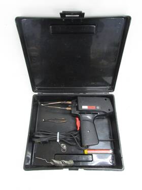 113.526450 Craftsman Vintage Dual Heat Soldering Gun Case Solder Tips