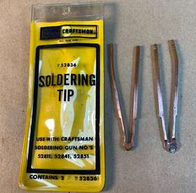 9-52836 Craftsman 52836 Vintage 2-pc. Soldering Gun Tips Usa In Case - Free Shipping