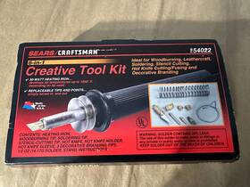 54022 Craftsman Creative Tool Kit For Wood Burning Soldering Cutting Etc Usa