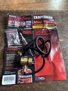 54288 Craftsman Rare Mini Soldering Torch Propane Mapp Nos Free And Fast Ship