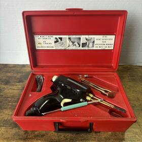 9-52803 Craftsman Vtg Sears 100 Two Heat Electric Solder Gun Kit W 24kt Gold Plated Tips
