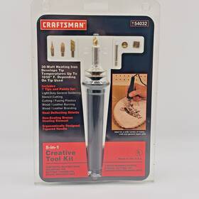954032 Craftsman Vtg Sears 30 Watt Heating Iron With 7 Tips Sealed 54032 Made Usa Nos
