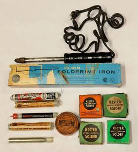 9-540-81 Craftsman - Kester Weller Ersin Sears No. 9-54081 Soldering Iron Box / Solder Lot
