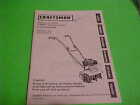 536.292521 Craftsman Owners Cultivator Model . Sears Manual 2000 Circa