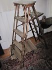 C1900 Design Architecturally Antique Step Ladder Well Wood Weathered Craftsman 5