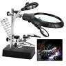 2.5x-7.5x-10x Desktop Magnifying Glass Soldering Station Led Light Magnifier