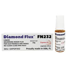 Fn232 Diamond Flux Liquid Soldering With Brush In 10g Bottle. Rol0 Noclean For Repair